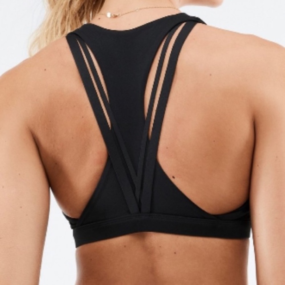 Fabletics Black Kessler Medium Impact Sports Bra